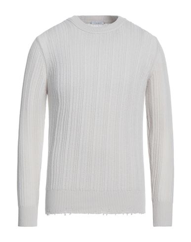 Man Sweater White Size 40 Cotton