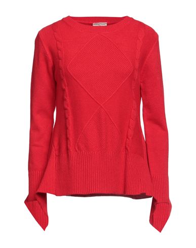 Cashmere Company Woman Sweater Red Size 4 Wool, Cashmere, Nylon, Elastane