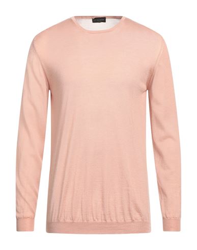 Roberto Collina Man Sweater Blush Size 42 Cashmere, Silk In Pink