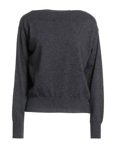 Croche Crochè Woman Sweater Lead Size M Merino Wool, Viloft, Cashmere, Polyamide In Grey