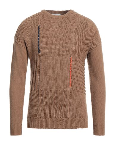 Grey Daniele Alessandrini Man Sweater Light Brown Size 36 Wool, Polyamide In Beige