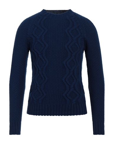 Brooksfield Man Sweater Bright Blue Size 44 Wool, Polyamide