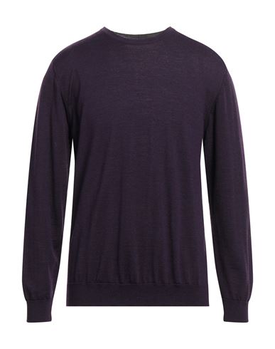 Daniele Fiesoli Man Sweater Dark Purple Size Xxl Merino Wool