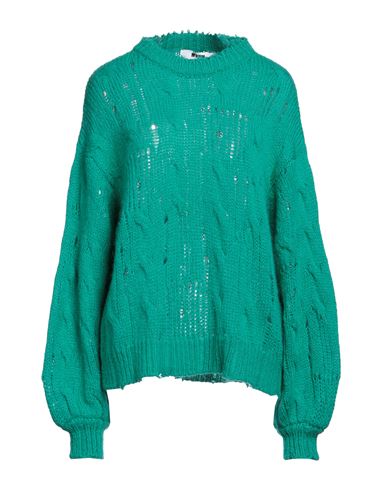 Msgm Woman Sweater Emerald Green Size S Acrylic, Mohair Wool, Polyamide
