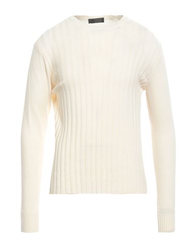 Lucques Man Sweater Ivory Size 38 Wool In White