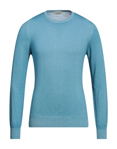 Gran Sasso Man Sweater Azure Size 36 Virgin Wool In Blue