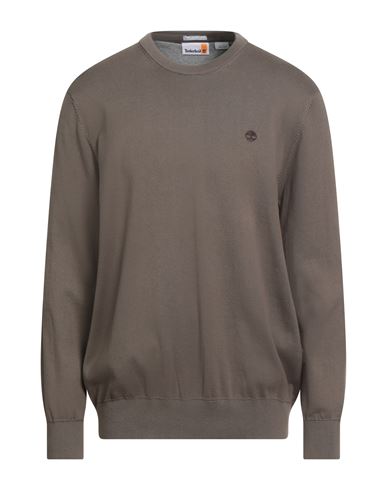 Timberland Man Sweater Khaki Size Xxl Cotton In Silver