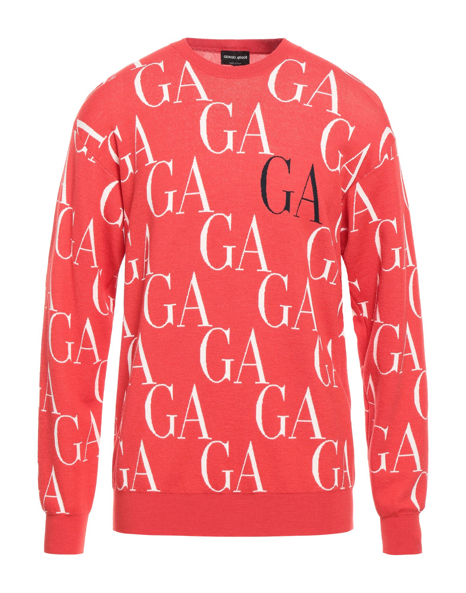 Giorgio Armani Sweaters In Tomato Red