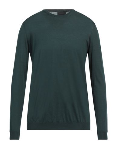 Giorgio Armani Man Sweater Dark Green Size 46 Silk, Cotton In Green
