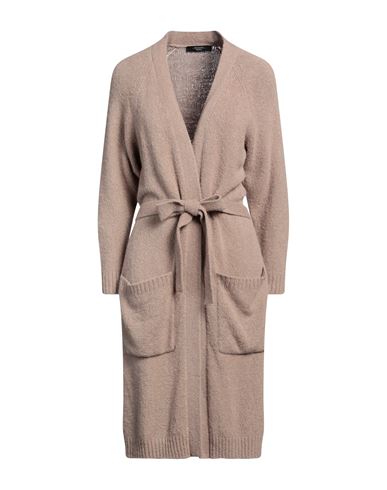 Weekend Max Mara Woman Cardigan Sand Size Xs Alpaca Wool, Polyamide, Cotton, Modal, Elastane In Brown