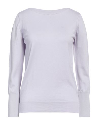 Alpha Studio Woman Sweater Lilac Size 6 Merino Wool In Purple