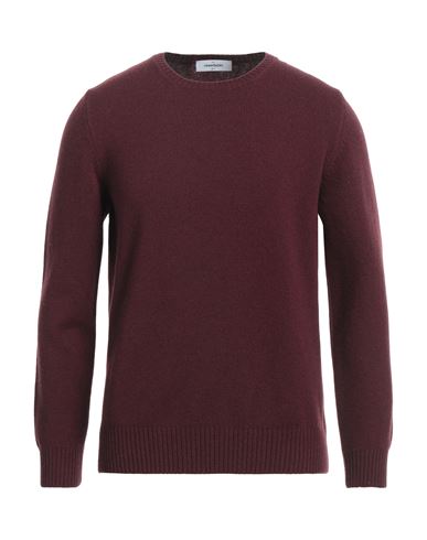 Shop Gran Sasso Man Sweater Burgundy Size 40 Virgin Wool In Red