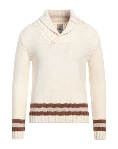 Shop H953 Man Sweater Ivory Size 40 Merino Wool In White