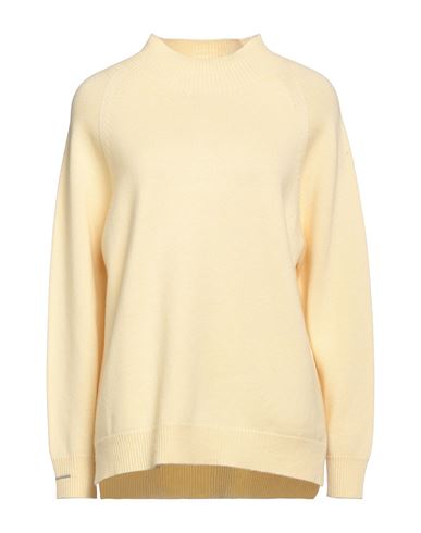 Peserico Woman Turtleneck Light Yellow Size 6 Wool, Silk, Cashmere