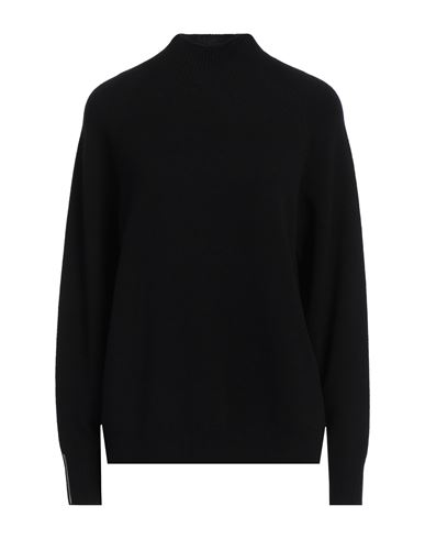 Peserico Woman Turtleneck Black Size 0 Wool, Silk, Cashmere In Black