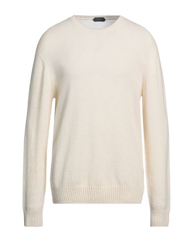 Zanone Man Sweater Ivory Size 48 Alpaca Wool, Polyamide In White