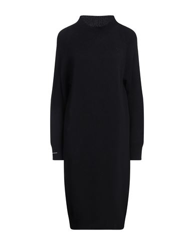 Shop Peserico Woman Mini Dress Midnight Blue Size 6 Virgin Wool, Silk, Cashmere