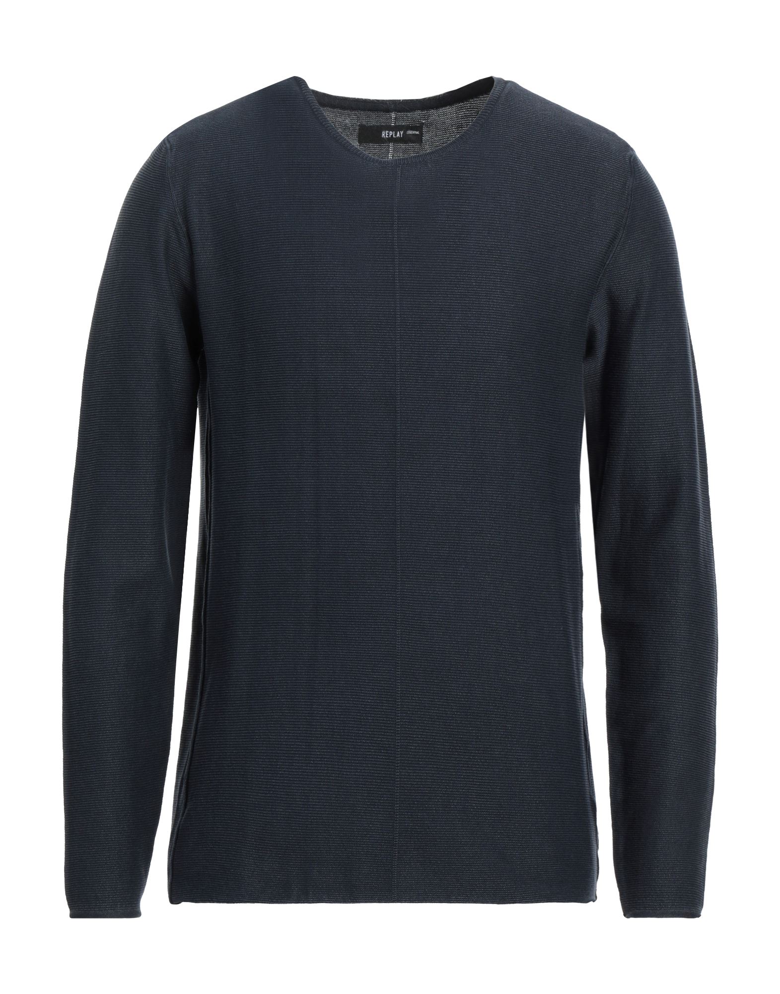 Replay Sweaters In Navy Blue