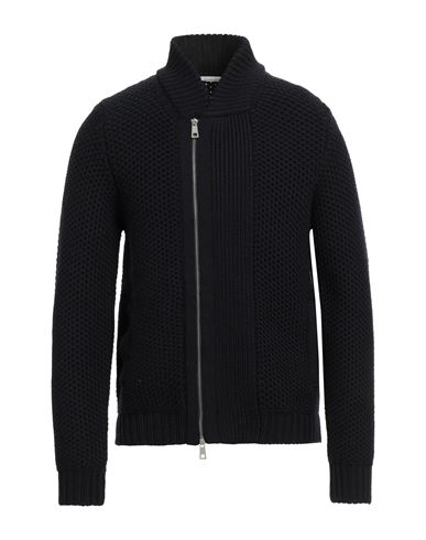 Paolo Pecora Man Cardigan Midnight Blue Size Xl Virgin Wool In Navy Blue