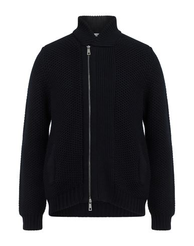 Paolo Pecora Man Cardigan Midnight Blue Size Xl Virgin Wool In Blue