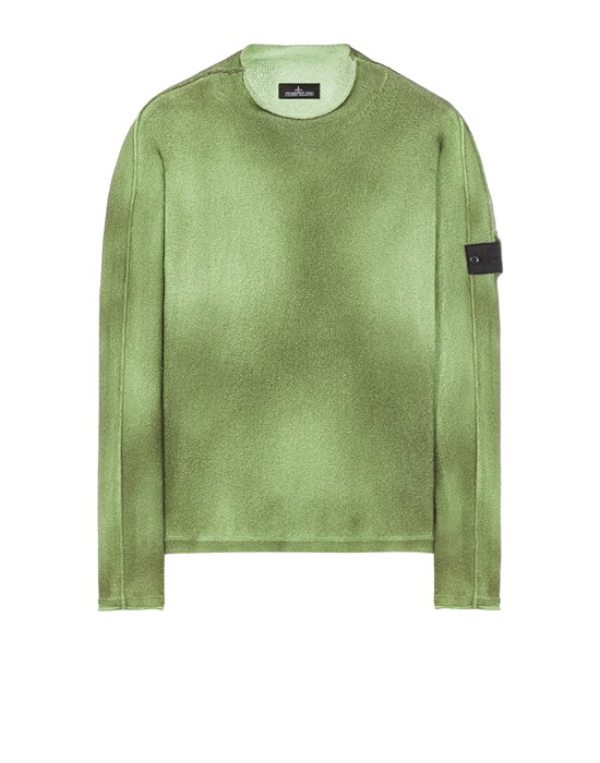 Sweater Herr 5121Z MOCK NECK KNIT_CHAPTER 1 
COTTON / NYLON PATTERNED YARN WITH HAND SPRAYED TREATMENT, EXTERNAL AIRBRUSH Front STONE ISLAND SHADOW PROJECT