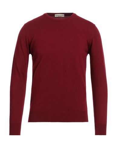 Cashmere Company Man Sweater Burgundy Size 38 Wool, Cashmere In Red