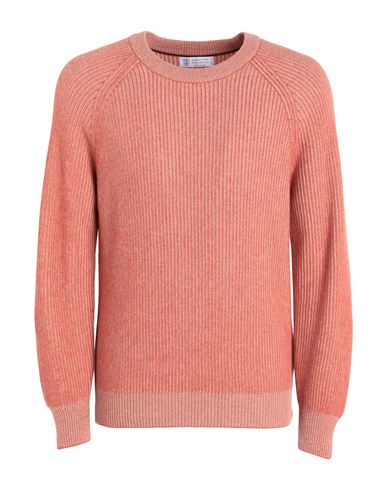 Brunello Cucinelli Man Sweater Orange Size 46 Cashmere