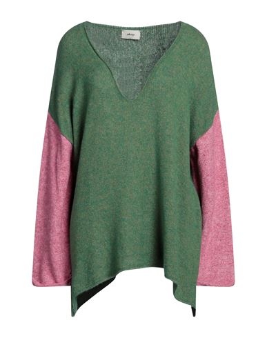 Akep Woman Sweater Green Size 6 Polyester, Polyamide, Cotton, Wool, Synthetic Fibers