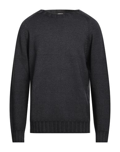 H953 Man Sweater Charcoal Size 46 Merino Wool In Black