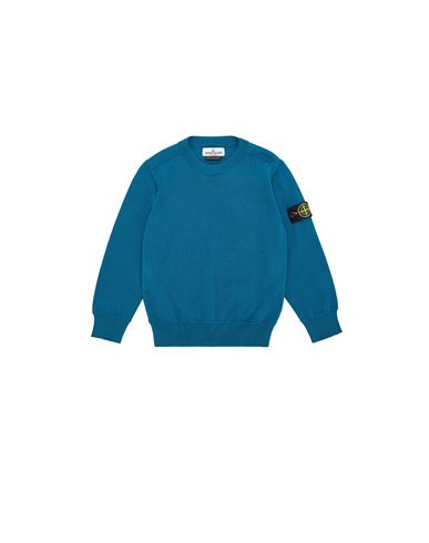 STONE ISLAND KIDS 509A4 Sweater Man Teal USD 213