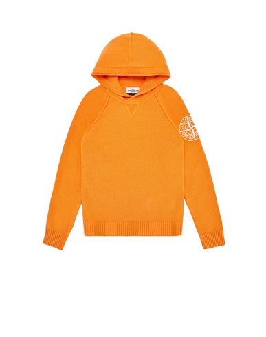 STONE ISLAND JUNIOR 508A1 Sweater Man Orange EUR 230