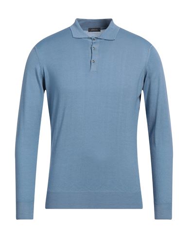 Rossopuro Man Sweater Sky Blue Size 3 Wool