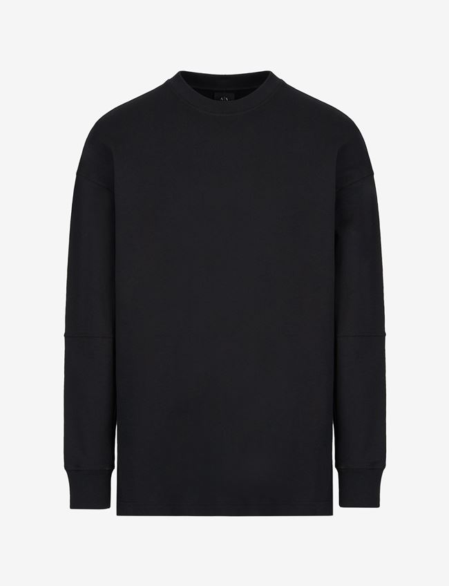 Armani Exchange Felpa Nero Cotone