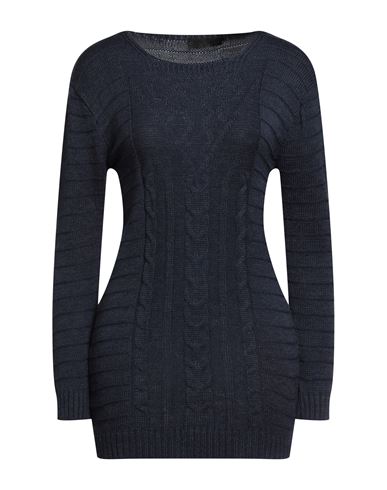Exte Woman Sweater Navy Blue Size L/xl Acrylic, Wool