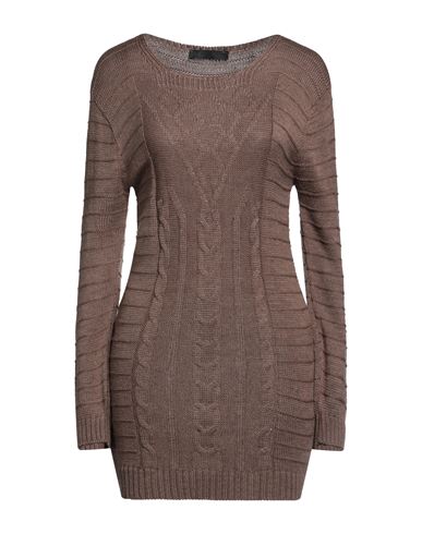 Exte Woman Sweater Light Brown Size L/xl Acrylic, Wool In Beige