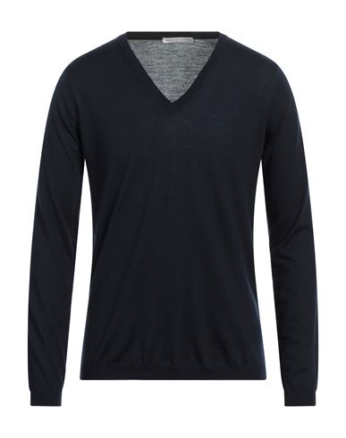 Grey Daniele Alessandrini Man Sweater Midnight Blue Size 40 Wool In Black