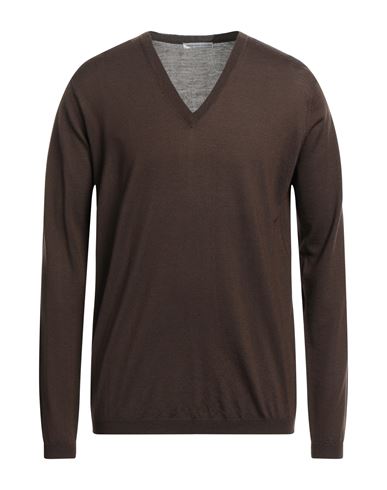 Grey Daniele Alessandrini Man Sweater Brown Size 44 Wool