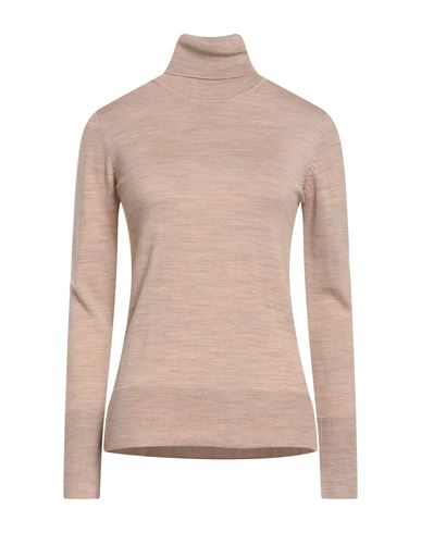 Barbour Woman Turtleneck Sand Size 14 Merino Wool In Neutral