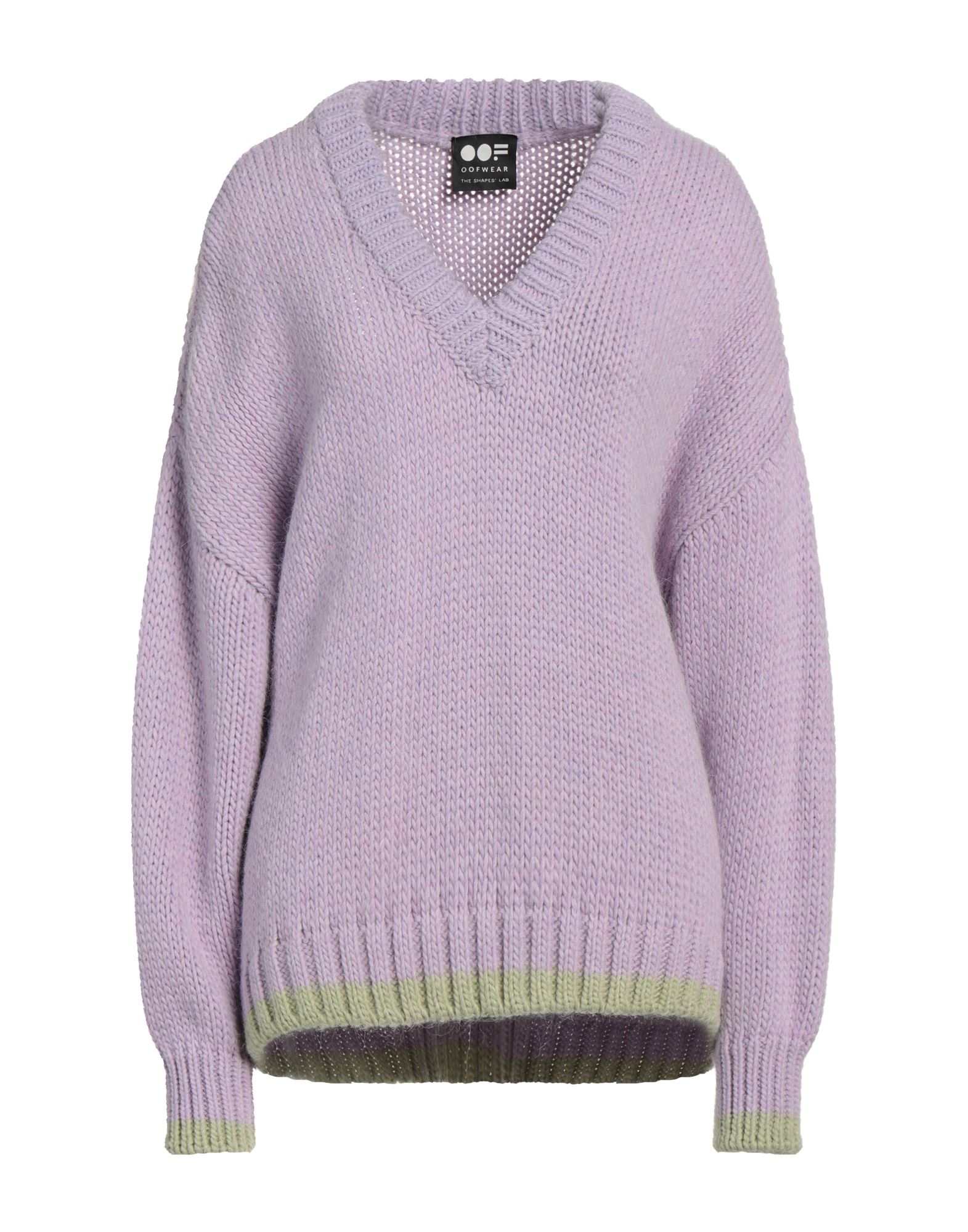 Shop Oof Woman Sweater Lilac Size S Acrylic, Alpaca Wool, Wool, Viscose In Purple