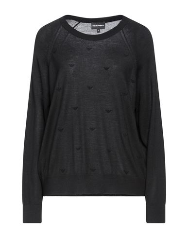 Emporio Armani Woman Sweater Black Size 14 Wool, Acrylic