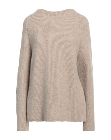 Emporio Armani Woman Sweater Beige Size 8 Polyester, Wool, Alpaca Wool, Elastane
