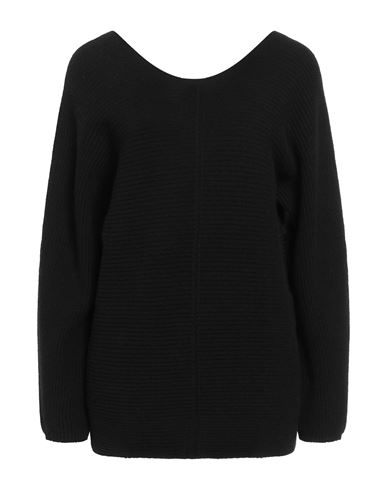 Alpha Studio Woman Sweater Black Size 10 Wool, Cashmere