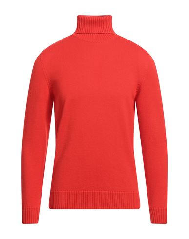 DRUMOHR DRUMOHR MAN TURTLENECK TOMATO RED SIZE 48 MERINO WOOL