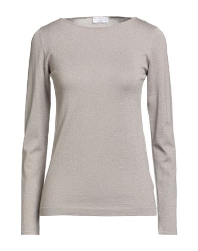 Brunello Cucinelli Woman Sweater Sand Size S Cashmere, Silk, Polyamide, Metallic Polyester