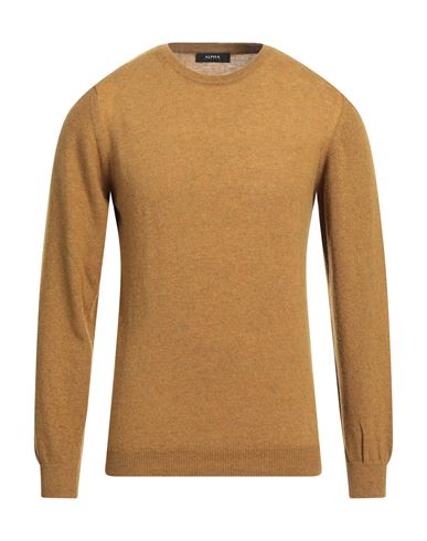 Alpha Studio Man Sweater Mustard Size L Viscose, Nylon, Wool, Cashmere In Yellow