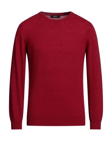 Shop Alpha Studio Man Sweater Garnet Size Xl Viscose, Nylon, Wool, Cashmere In Red