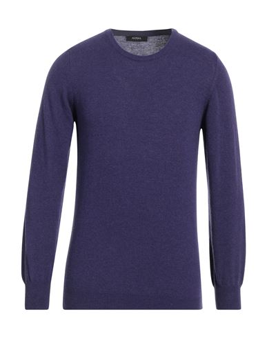 Alpha Studio Man Sweater Purple Size L Viscose, Nylon, Wool, Cashmere