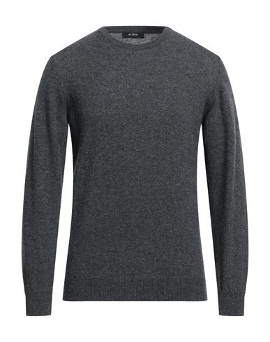 Alpha Studio Man Sweater Lead Size S Viscose, Nylon, Wool, Cashmere In Grey