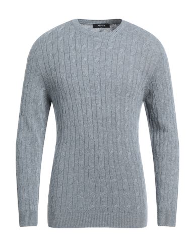 Alpha Studio Man Sweater Slate Blue Size Xxl Viscose, Nylon, Wool, Cashmere, Polyester