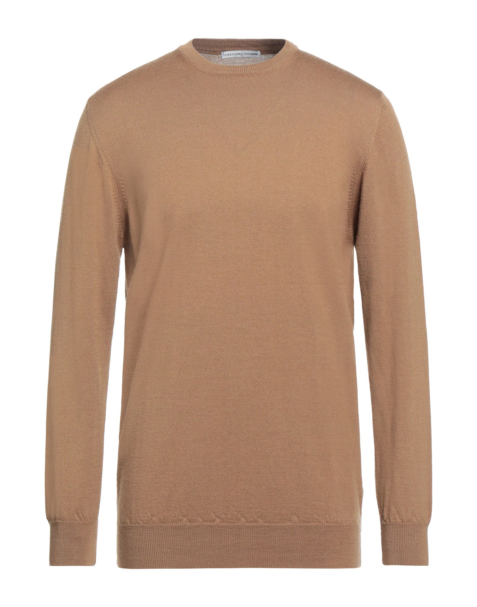 GREY DANIELE ALESSANDRINI GREY DANIELE ALESSANDRINI MAN SWEATER CAMEL SIZE 44 ACRYLIC, WOOL